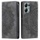 For OPPO Reno13 Pro Totem Embossed Magnetic Leather Phone Case(Grey) - 2