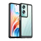For OPPO A2 5G Colorful Series Acrylic Hybrid TPU Phone Case(Black) - 1