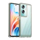 For OPPO A2 5G Colorful Series Acrylic Hybrid TPU Phone Case(Transparent Grey) - 1