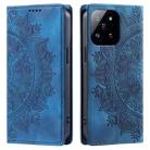 For Xiaomi 14 Totem Embossed Magnetic Leather Phone Case(Blue) - 1