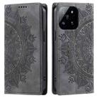 For Xiaomi 14 Totem Embossed Magnetic Leather Phone Case(Grey) - 1