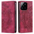 For Xiaomi 14 Totem Embossed Magnetic Leather Phone Case(Red) - 1