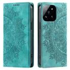 For Xiaomi 14 Totem Embossed Magnetic Leather Phone Case(Green) - 1