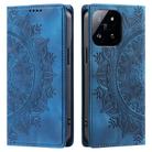 For Xiaomi 14 Pro Totem Embossed Magnetic Leather Phone Case(Blue) - 1