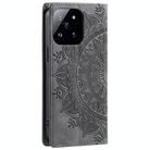 For Xiaomi 14 Pro Totem Embossed Magnetic Leather Phone Case(Grey) - 3