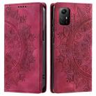 For Xiaomi Redmi Note 12S 4G Global Totem Embossed Magnetic Leather Phone Case(Red) - 1