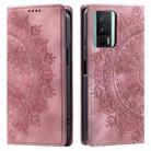 For Xiaomi Redmi K60 / K60 Pro Totem Embossed Magnetic Leather Phone Case(Rose Gold) - 1