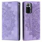 For Xiaomi Redmi Note 10 Pro 4G Global Totem Embossed Magnetic Leather Phone Case(Purple) - 1