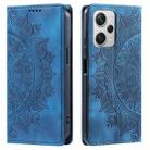 For Xiaomi Redmi Note 12 Pro+ Global Totem Embossed Magnetic Leather Phone Case(Blue) - 1