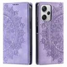 For Xiaomi Redmi Note 12 Pro+ Global Totem Embossed Magnetic Leather Phone Case(Purple) - 1