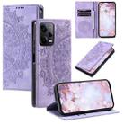 For Xiaomi Redmi Note 12 Pro Global Totem Embossed Magnetic Leather Phone Case(Purple) - 1