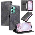 For Xiaomi Redmi Note 12 5G Global Totem Embossed Magnetic Leather Phone Case(Grey) - 1