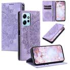 For Xiaomi Redmi Note 12 4G Global Totem Embossed Magnetic Leather Phone Case(Purple) - 1