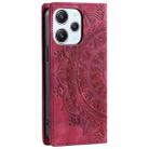 For Xiaomi Redmi 13 4G Totem Embossed Magnetic Leather Phone Case(Red) - 3