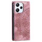 For Xiaomi Redmi 13 4G Totem Embossed Magnetic Leather Phone Case(Rose Gold) - 3