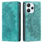 For Xiaomi Redmi 13 4G Totem Embossed Magnetic Leather Phone Case(Green) - 1