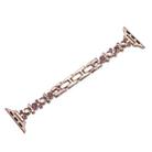 For Apple Watch SE 2023 40mm Metal Diamond Bear Chain Watch Band(Rose Gold) - 1