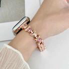 For Apple Watch SE 2023 40mm Metal Diamond Bear Chain Watch Band(Rose Gold) - 2