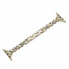 For Apple Watch Ultra 2 49mm Metal Diamond Bear Chain Watch Band(Gold) - 1