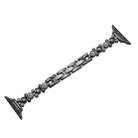 For Apple Watch Series 7 45mm Metal Diamond Bear Chain Watch Band(Black) - 1