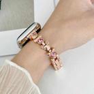 For Apple Watch Series 7 45mm Metal Diamond Bear Chain Watch Band(Rose Gold) - 2