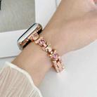 For Apple Watch SE 40mm Metal Diamond Bear Chain Watch Band(Rose Gold) - 2