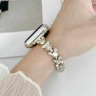 For Apple Watch Series 5 40mm Metal Diamond Bear Chain Watch Band(Starlight) - 2