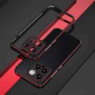For Xiaomi 14 Aurora Series Lens Protector + Metal Frame Phone Case(Black Red) - 1