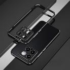 For Xiaomi 14 Aurora Series Lens Protector + Metal Frame Phone Case(Black Silver) - 1