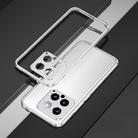For Xiaomi 14 Aurora Series Lens Protector + Metal Frame Phone Case(Silver) - 1