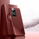 For Huawei nova 12 Electroplated Imitation Ultimate Design PC + Leather Phone Case(Red) - 1