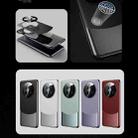 For Huawei Mate 40 Pro Electroplated PC + Leather Shockproof Phone Case(Silver) - 2