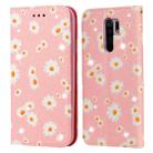 For Xiaomi Redmi 9 Glittering Daisy Magnetic Horizontal Flip Leather Case with Holder & Card Slots & Photo Frame(Pink) - 1