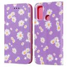 For Huawei P Smart 2020 Glittering Daisy Magnetic Horizontal Flip Leather Case with Holder & Card Slots & Photo Frame(Purple) - 1