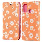 For Huawei P Smart 2020 Glittering Daisy Magnetic Horizontal Flip Leather Case with Holder & Card Slots & Photo Frame(Orange) - 1