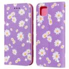 For Huawei Y5P (2020) Glittering Daisy Magnetic Horizontal Flip Leather Case with Holder & Card Slots & Photo Frame(Purple) - 1