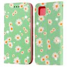 For Huawei Y5P (2020) Glittering Daisy Magnetic Horizontal Flip Leather Case with Holder & Card Slots & Photo Frame(Green) - 1