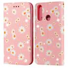 For Huawei Y6P (2020) Glittering Daisy Magnetic Horizontal Flip Leather Case with Holder & Card Slots & Photo Frame(Pink) - 1