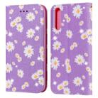 For Huawei Y8P (2020) Glittering Daisy Magnetic Horizontal Flip Leather Case with Holder & Card Slots & Photo Frame(Purple) - 1