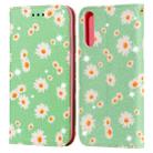For Huawei Y8P (2020) Glittering Daisy Magnetic Horizontal Flip Leather Case with Holder & Card Slots & Photo Frame(Green) - 1