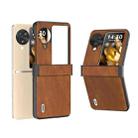 For OPPO Find N3 Flip ABEEL Hinge Retro Texture PU Phone Case(Brown) - 1