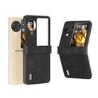 For OPPO Find N3 Flip ABEEL Hinge Retro Texture PU Phone Case(Black) - 1