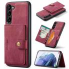 For Samsung Galaxy S24 5G JEEHOOD J01 Retro Magnetic Detachable Wallet Phone Case(Red) - 1
