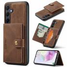 For Samsung Galaxy A35 5G JEEHOOD J01 Retro Magnetic Detachable Wallet Phone Case(Brown) - 1