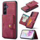 For Samsung Galaxy A35 5G JEEHOOD J01 Retro Magnetic Detachable Wallet Phone Case(Red) - 1