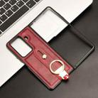 For Honor Magic VS3 Wristband Leather Back Phone Case(Red) - 2