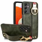 For Samsung Galaxy A15 4G Wristband Leather Back Phone Case(Green) - 1