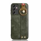 For Samsung Galaxy A15 4G Wristband Leather Back Phone Case(Green) - 2