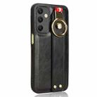 For Samsung Galaxy A25 5G Wristband Leather Back Phone Case(Black) - 3