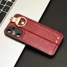 For Samsung Galaxy A25 5G Wristband Leather Back Phone Case(Red) - 2